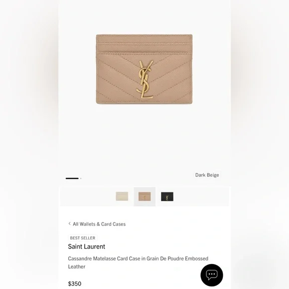 YSL Card Holder Monogram Matelasse Leather - Picture 10 of 10